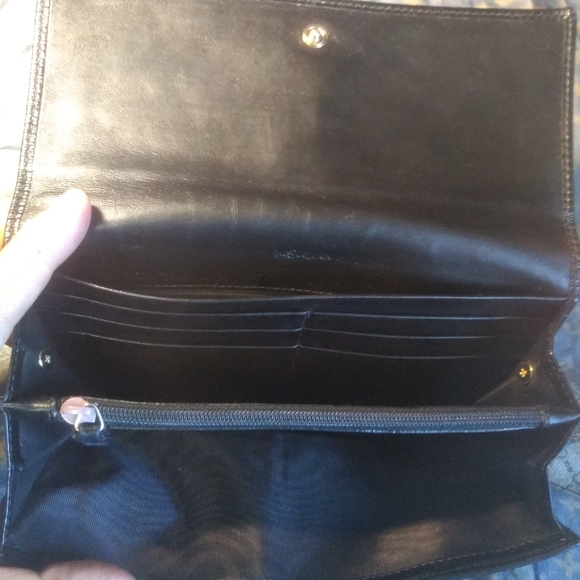 Yves Saint Laurent Black Wallet on a Chain - Picture 8 of 13